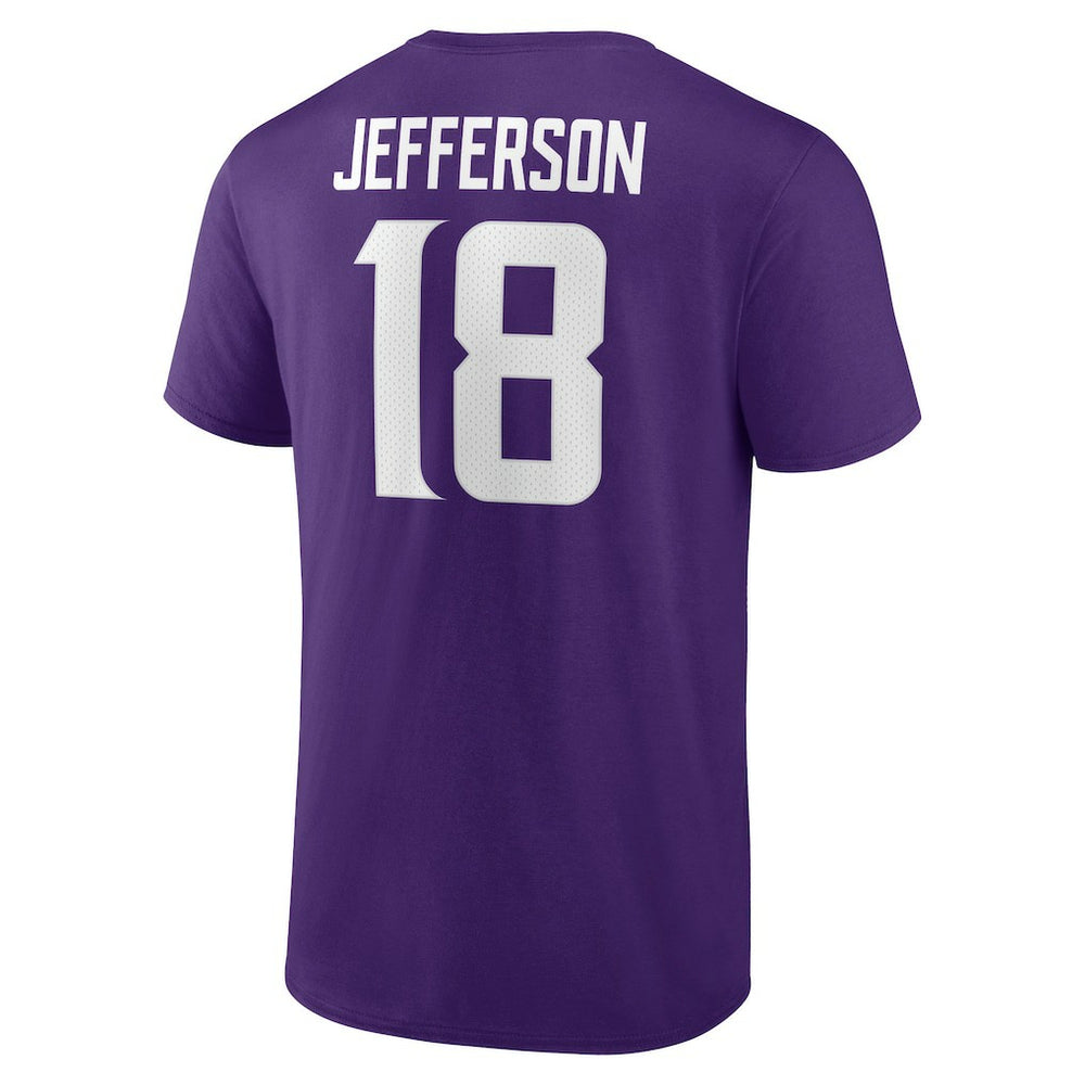 NFL Minnesota Vikings Justin Jefferson  Icon Player Name & Number T-Shirt