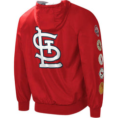 St. Louis Cardinals G-III Sports by Carl Banks Southpaw Reversible Raglan Hoodie Full-Zip Jacket - Red/Heather Gray