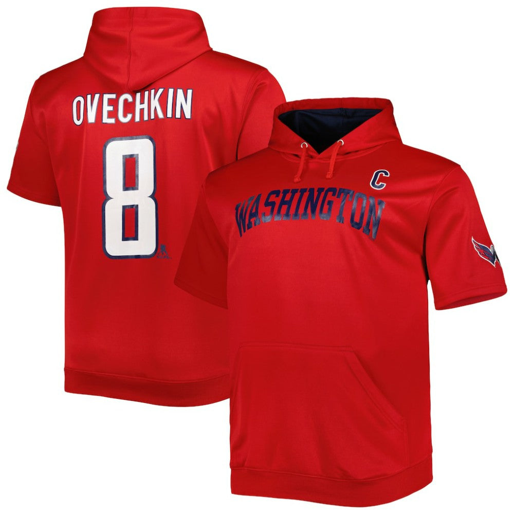 Alexander Ovechkin Washington Capitals Fanatics Big & Tall Captain Patch Name & Number Pullover Hoodie