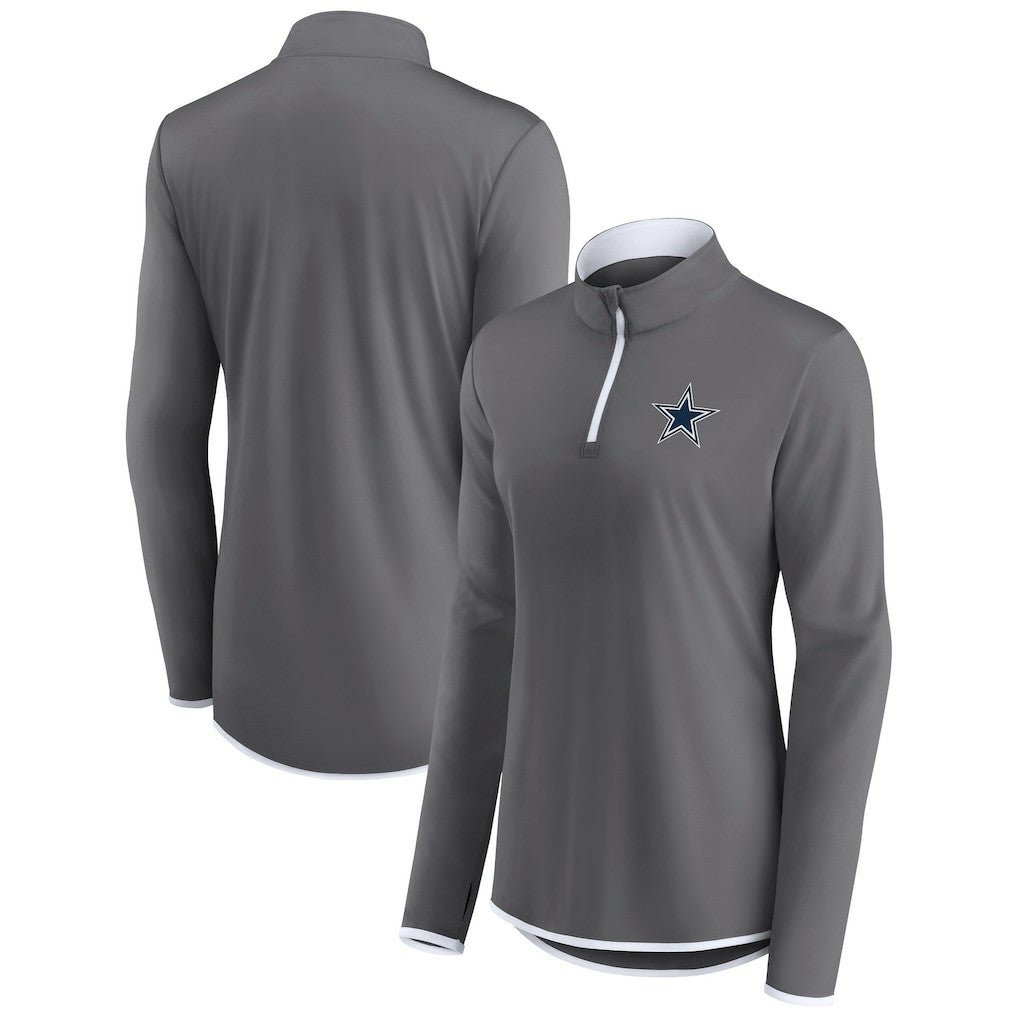 NFL Dallas Cowboys Women's Corner Long Sleeve 1/4 Zip Top