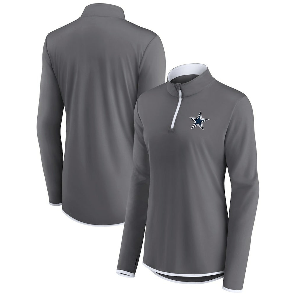 NFL Dallas Cowboys Women's Corner Long Sleeve 1/4 Zip Top