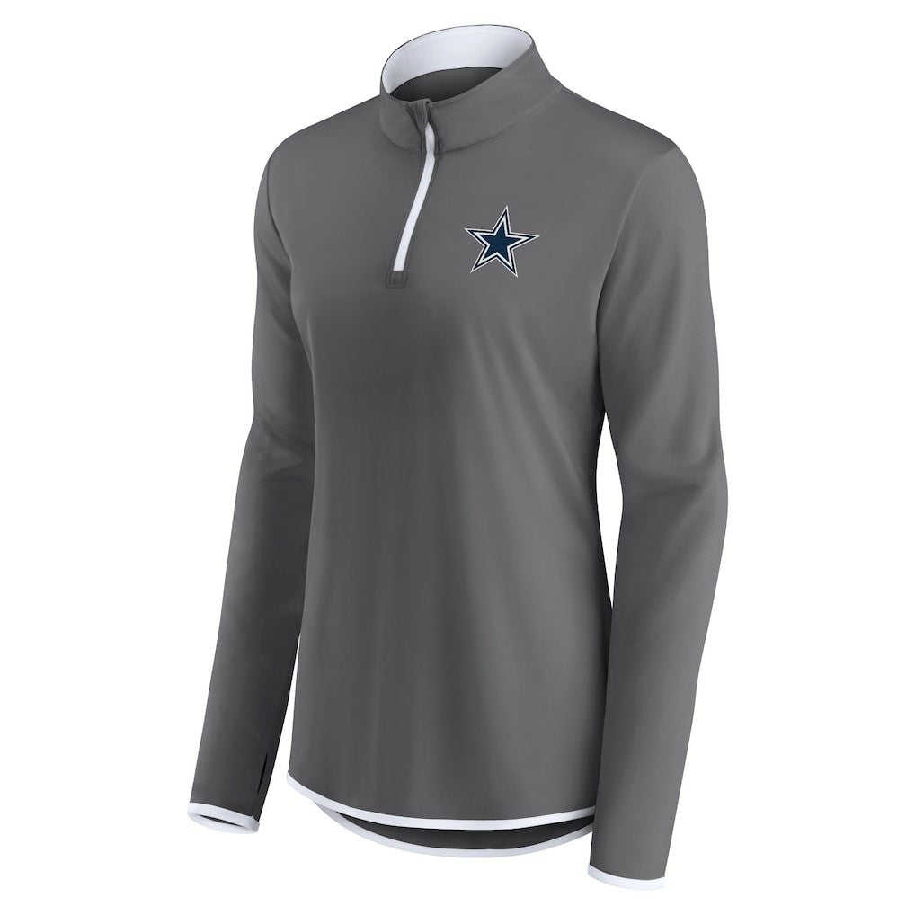 NFL Dallas Cowboys Women's Corner Long Sleeve 1/4 Zip Top