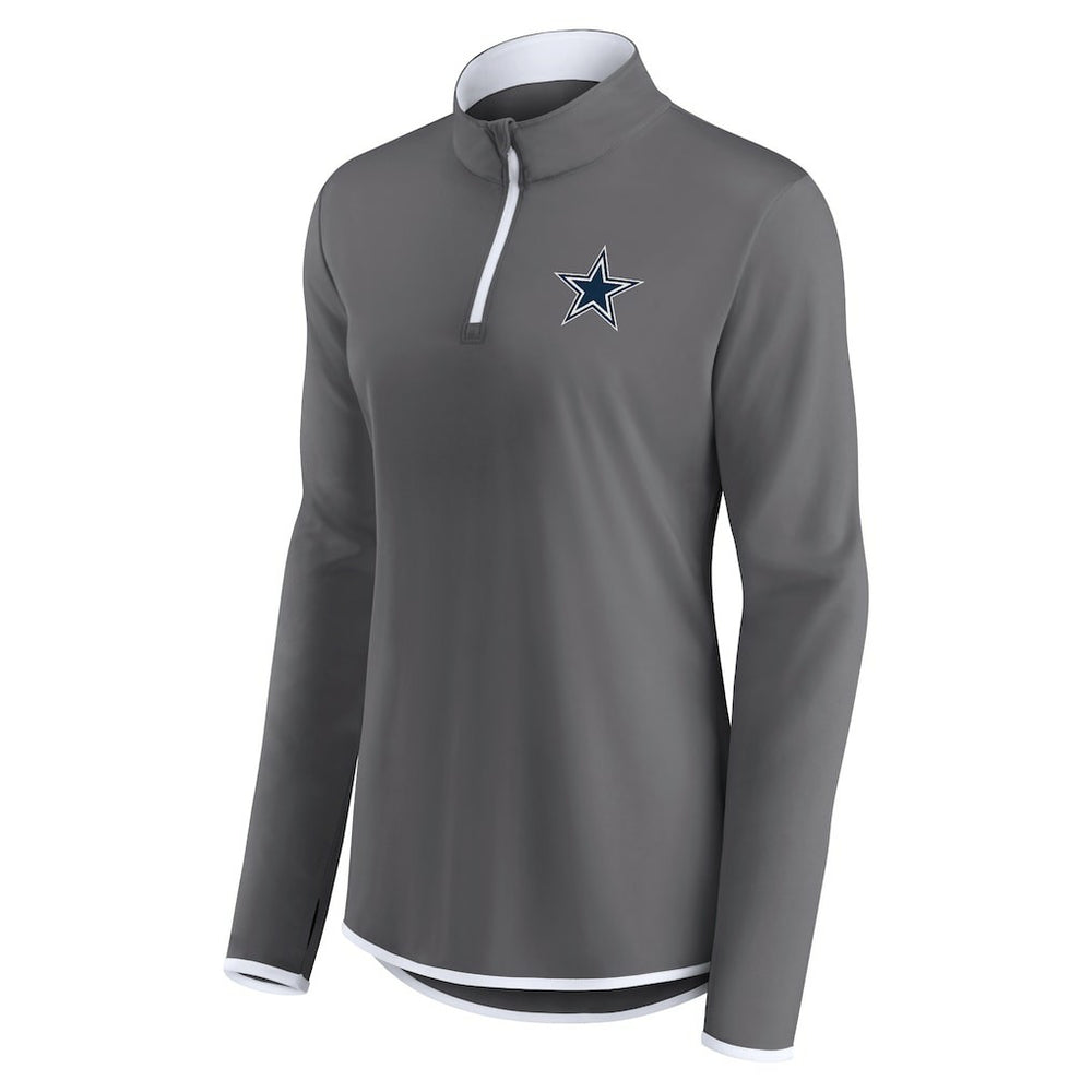 NFL Dallas Cowboys Women's Corner Long Sleeve 1/4 Zip Top