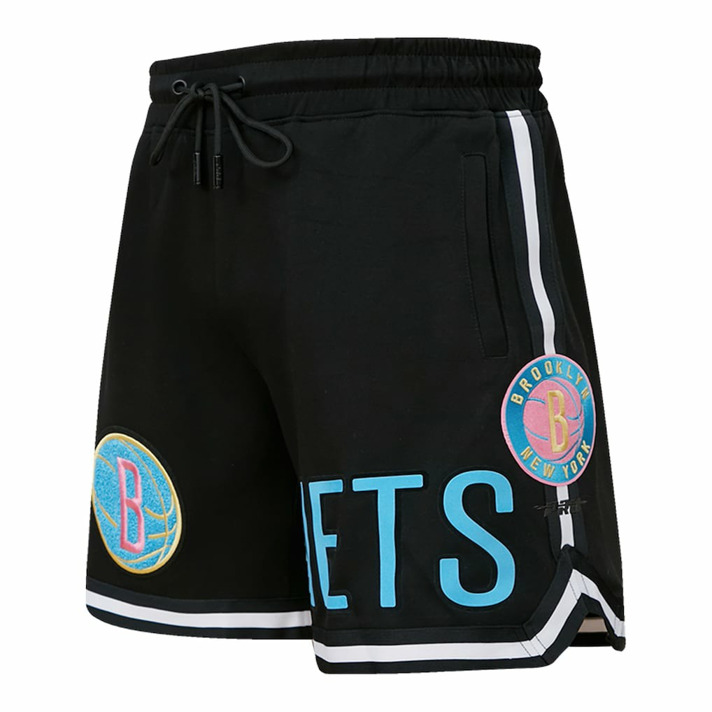 Brooklyn Nets Pro Standard Washed Neon Shorts - Black on sale
