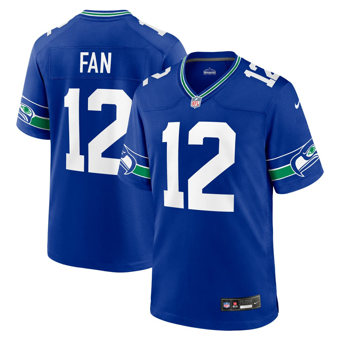 NFL Seattle Seahawks 12s  Throwback Player Game Jersey