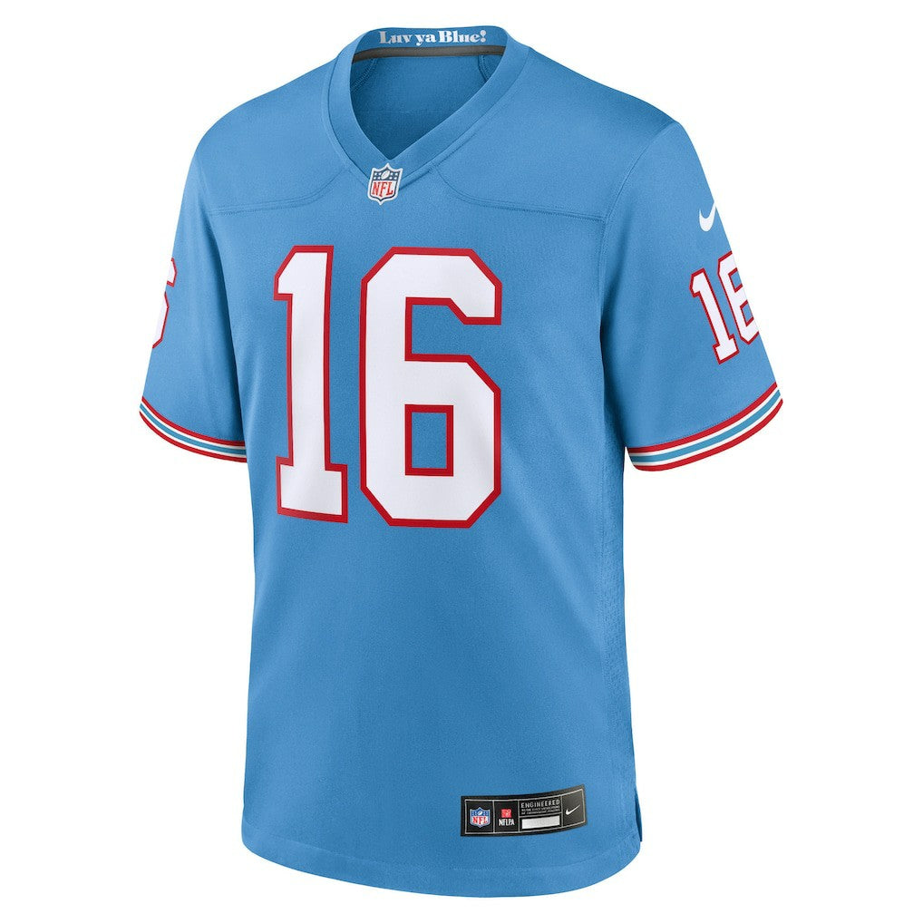NFL Tennessee Titans Treylon Burks  Oilers Throwback Alternate Game Player Jersey