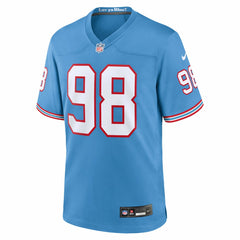 NFL Tennessee Titans Jeffery Simmons  Oilers Throwback Alternate Game Player Jersey