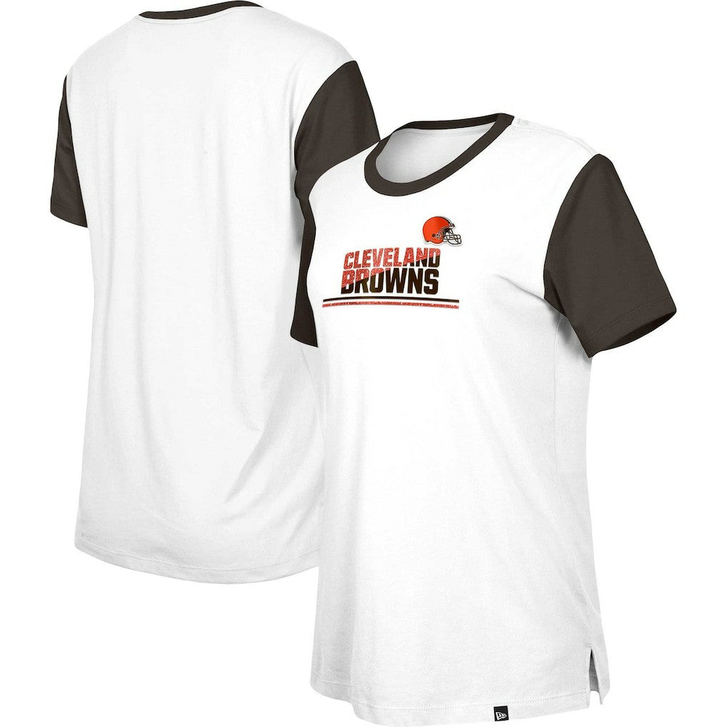 NFL Cleveland Browns Women's Third Down Colorblock T-Shirt