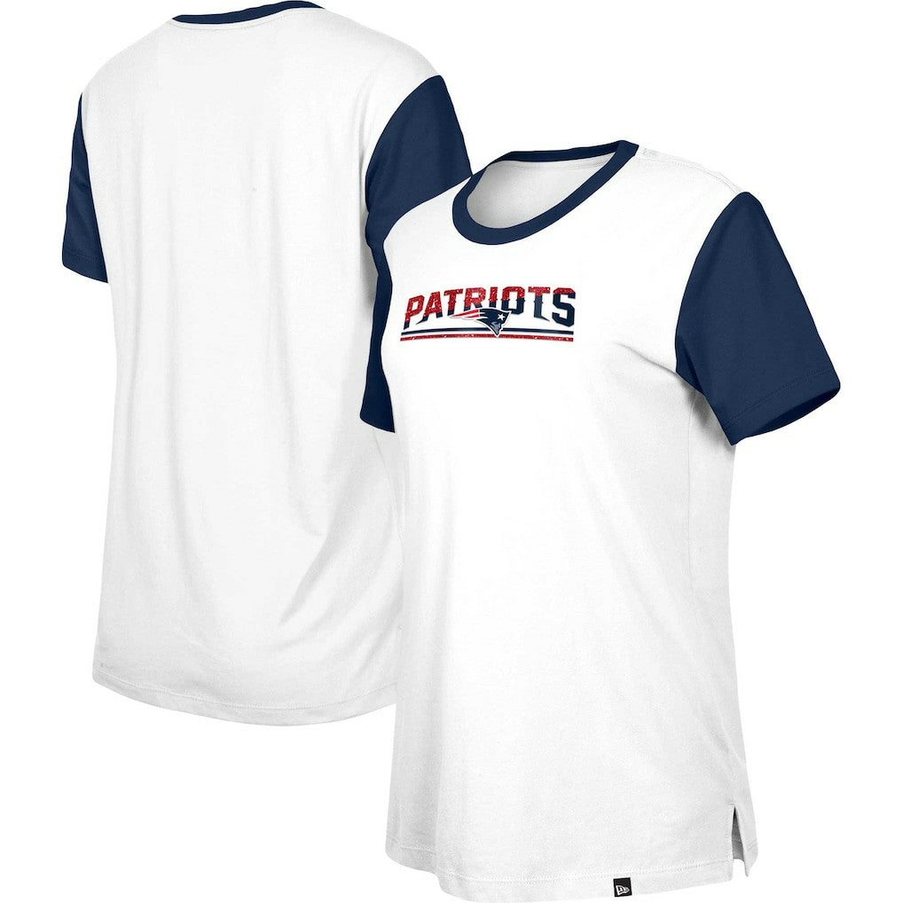 NFL New England Patriots Women's Third Down Colorblock T-Shirt