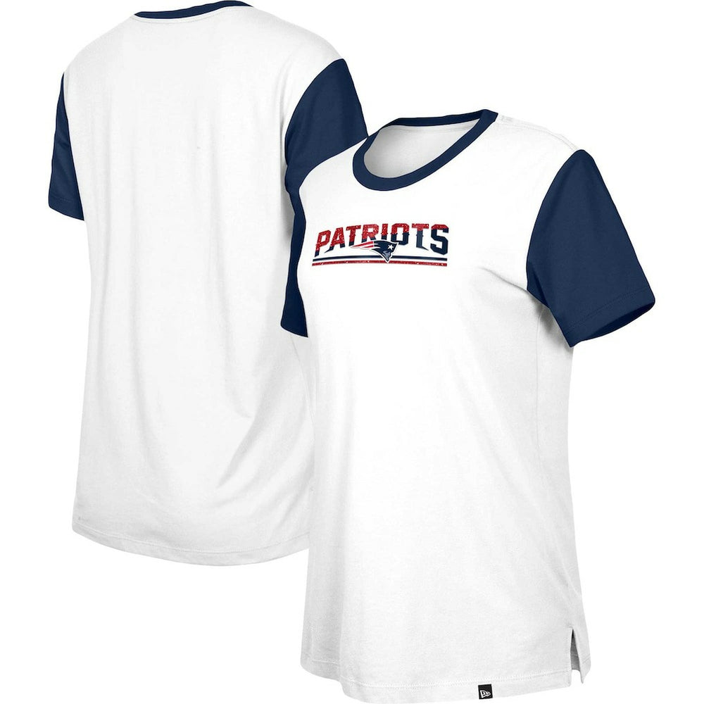 NFL New England Patriots Women's Third Down Colorblock T-Shirt