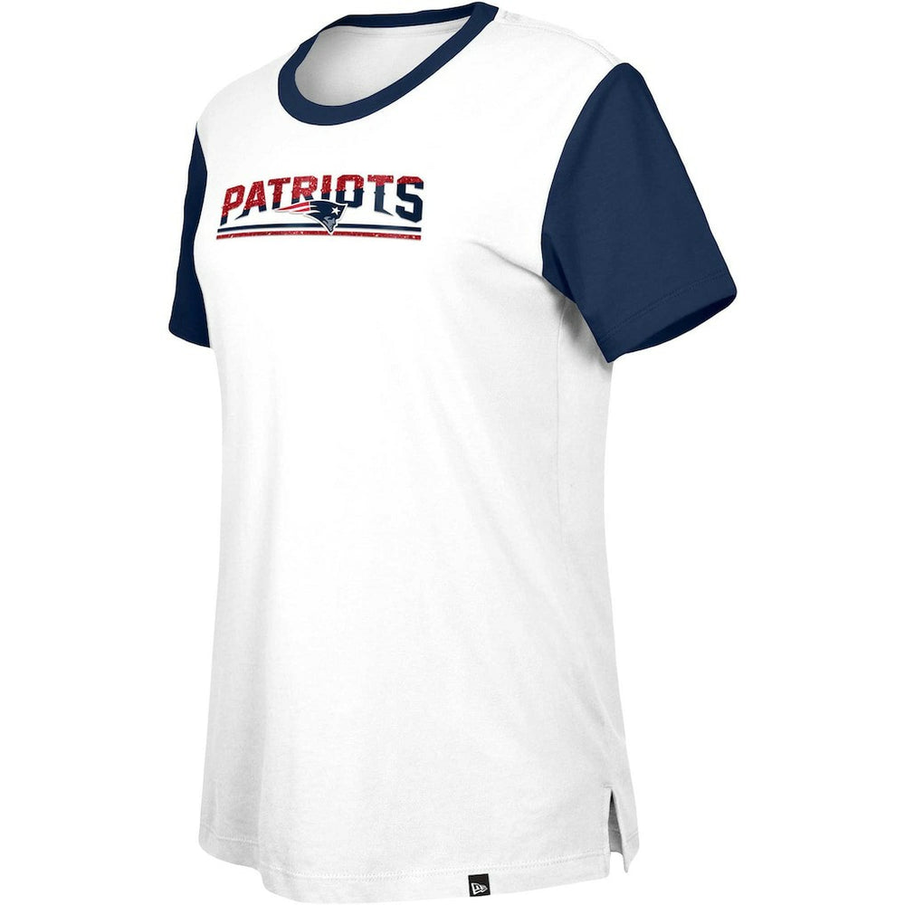 NFL New England Patriots Women's Third Down Colorblock T-Shirt