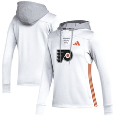 Philadelphia Flyers adidas Women's Refresh Skate Lace AEROREADY Pullover Hoodie