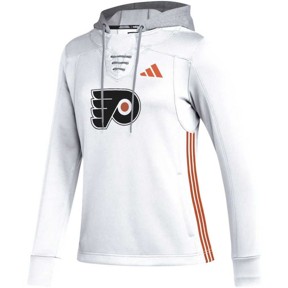 Philadelphia Flyers adidas Women's Refresh Skate Lace AEROREADY Pullover Hoodie