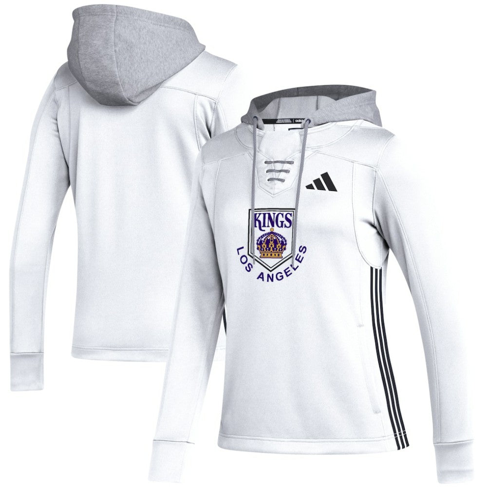 Los Angeles Kings adidas Women's Refresh Skate Lace AEROREADY Pullover Hoodie