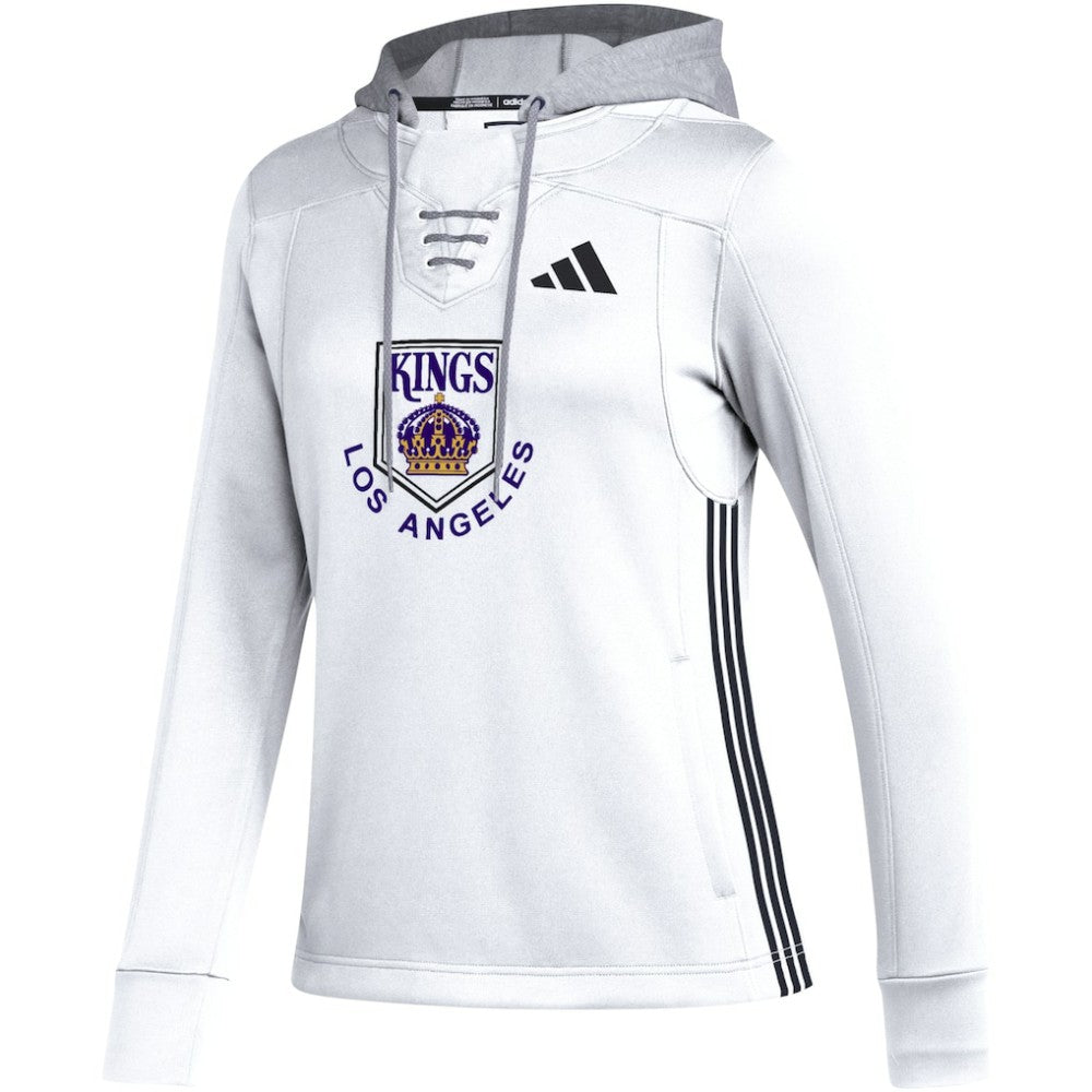 Los Angeles Kings adidas Women's Refresh Skate Lace AEROREADY Pullover Hoodie