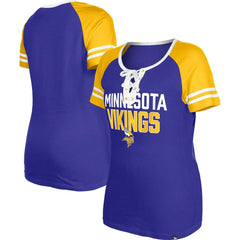 NFL Minnesota Vikings Women's Raglan Lace-Up T-Shirt