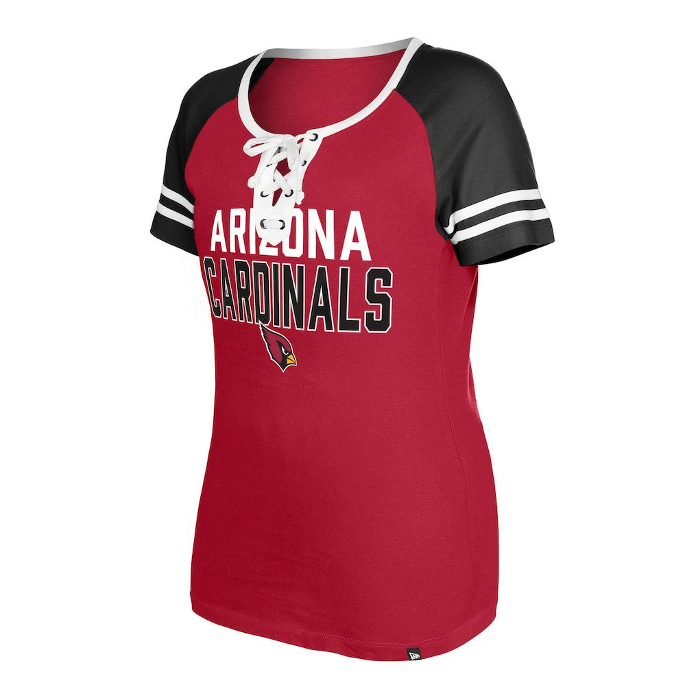 NFL Arizona Cardinals Women's Raglan Lace-Up T-Shirt