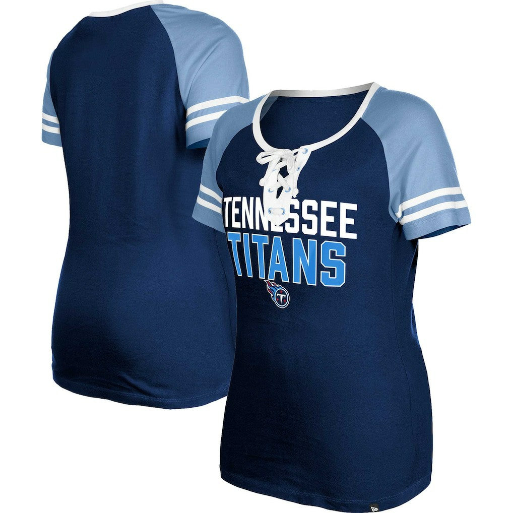 NFL Tennessee Titans Women's Raglan Lace-Up T-Shirt