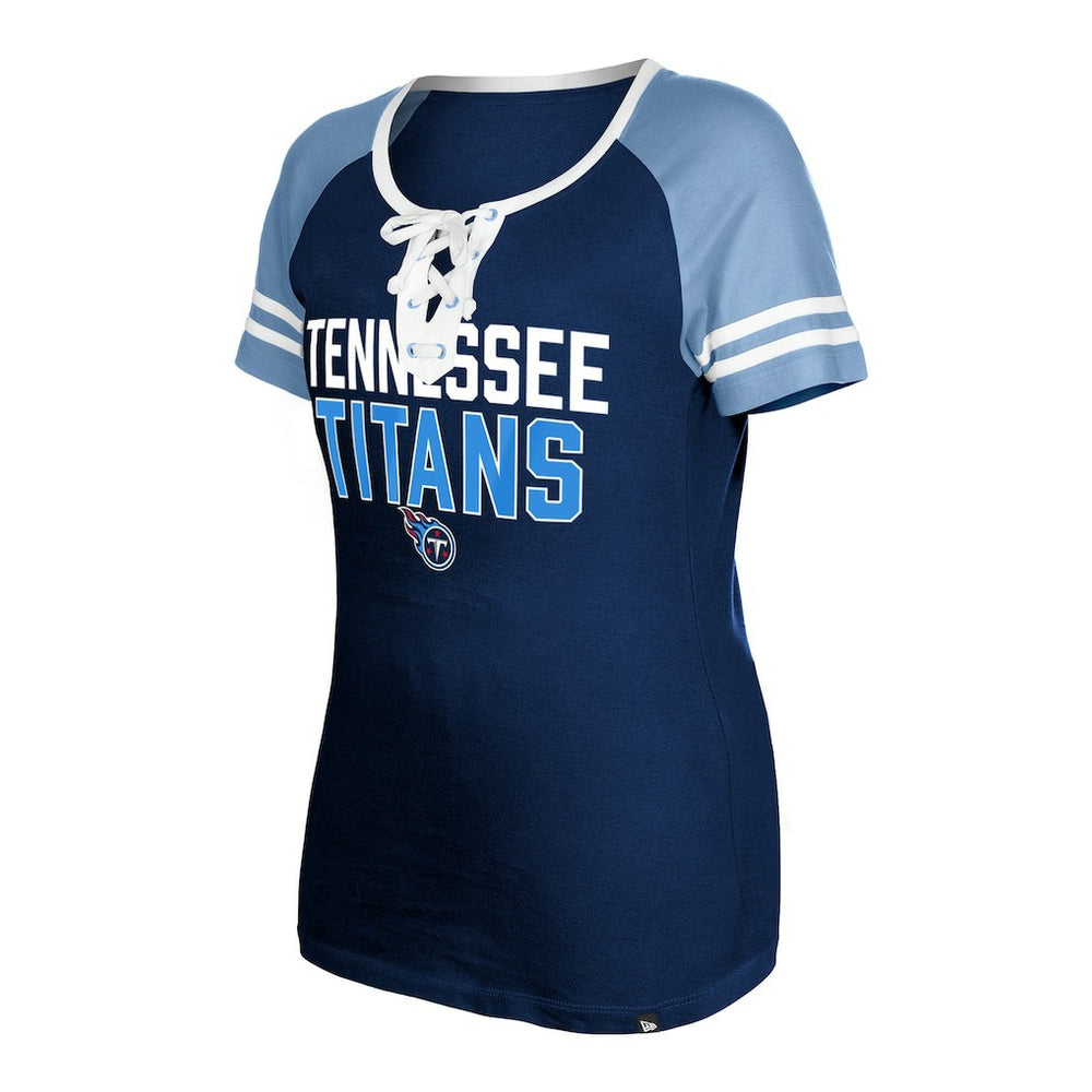 NFL Tennessee Titans Women's Raglan Lace-Up T-Shirt