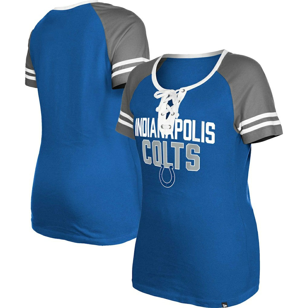NFL Indianapolis Colts Women's Raglan Lace-Up T-Shirt