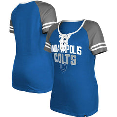 NFL Indianapolis Colts Women's Raglan Lace-Up T-Shirt