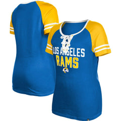 NFL Los Angeles Rams Women's Raglan Lace-Up T-Shirt