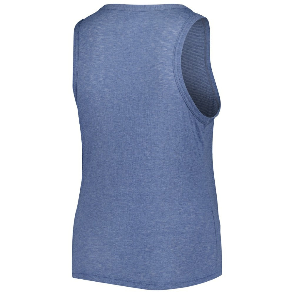 Atlanta Braves Soft as a Grape Women's Plus Size High Neck Tri-Blend Tank Top - Navy