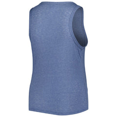 Atlanta Braves Soft as a Grape Women's Plus Size High Neck Tri-Blend Tank Top - Navy