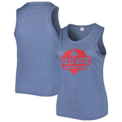 Boston Red Sox Soft as a Grape Women's Plus Size High Neck Tri-Blend Tank Top - Navy