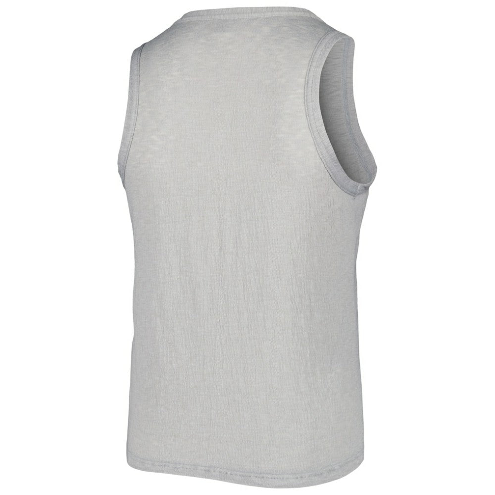 Pittsburgh Pirates Soft as a Grape Women's Plus Size High Neck Tri-Blend Tank Top - Gray