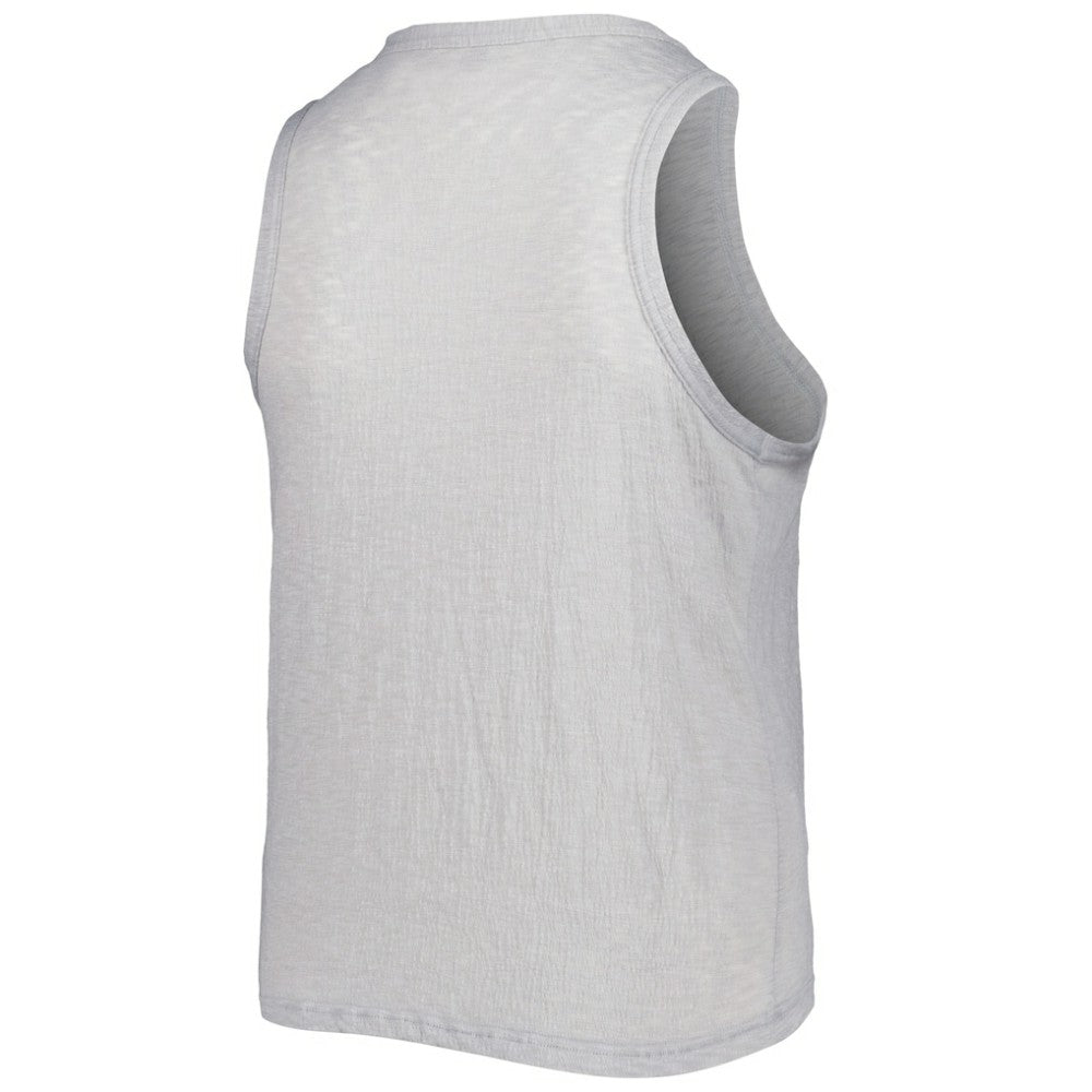 San Diego Padres Soft as a Grape Women's Plus Size High Neck Tri-Blend Tank Top - Gray