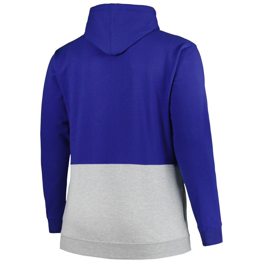 New York Mets Big & Tall Fleece Half-Zip Hoodie - Royal/White