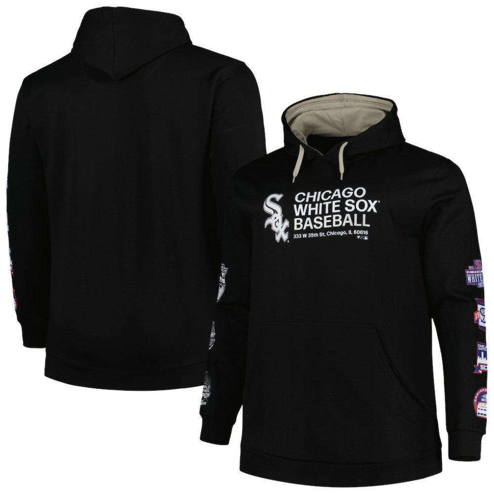 Chicago White Sox Big & Tall Fleece Pullover Hoodie - Black