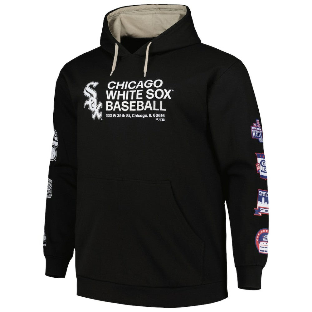 Chicago White Sox Big & Tall Fleece Pullover Hoodie - Black