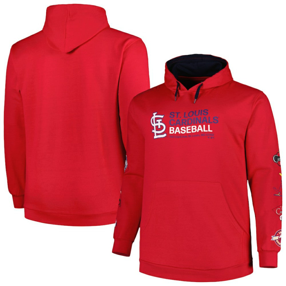 St. Louis Cardinals Big & Tall Fleece Pullover Hoodie - Red