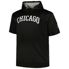 Chicago White Sox Profile Big & Tall Contrast Short Sleeve Pullover Hoodie - Black