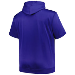 New York Mets Profile Big & Tall Contrast Short Sleeve Pullover Hoodie - Royal