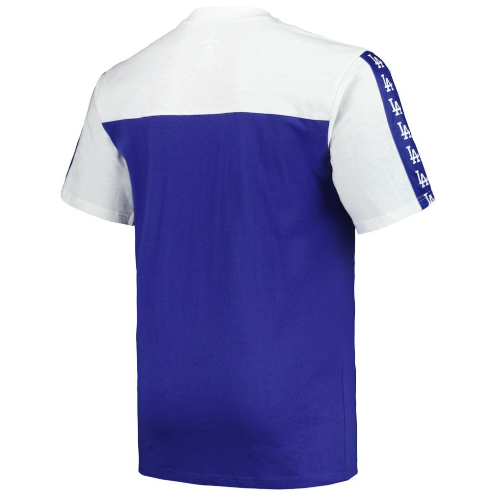 Los Angeles Dodgers Profile Big & Tall Yoke Knit T-Shirt - White/Royal