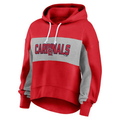 St. Louis Cardinals Women's Filled Stat Sheet Pullover Hoodie - Red
