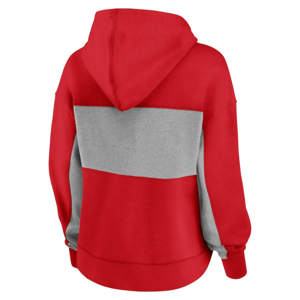 St. Louis Cardinals Women's Filled Stat Sheet Pullover Hoodie - Red