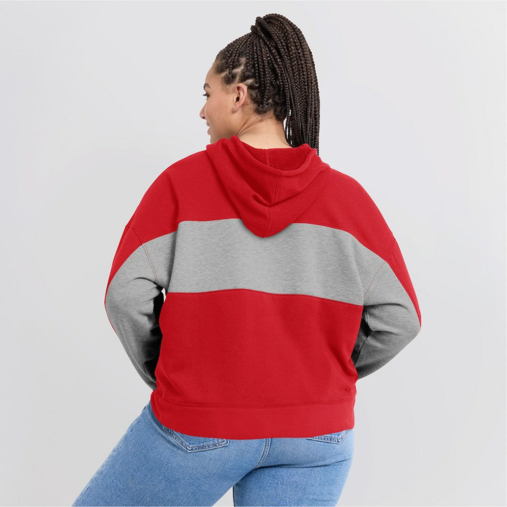 St. Louis Cardinals Women's Filled Stat Sheet Pullover Hoodie - Red