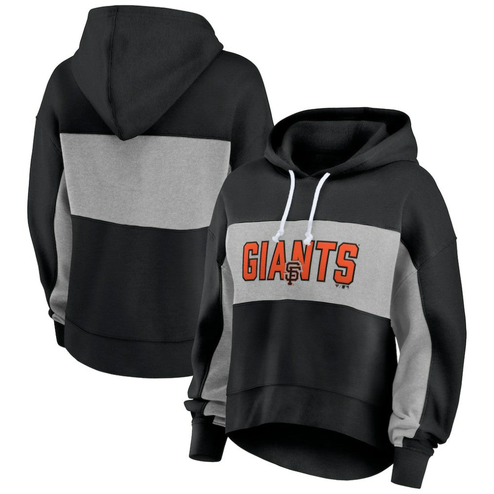 San Francisco Giants Women's Filled Stat Sheet Pullover Hoodie - Black