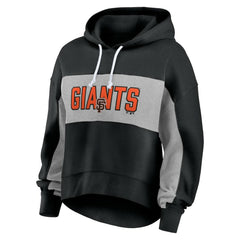 San Francisco Giants Women's Filled Stat Sheet Pullover Hoodie - Black