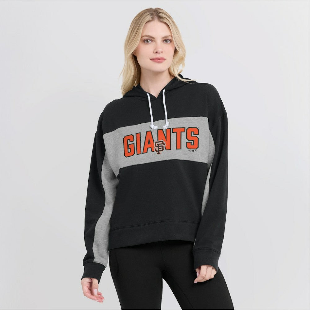 San Francisco Giants Women's Filled Stat Sheet Pullover Hoodie - Black