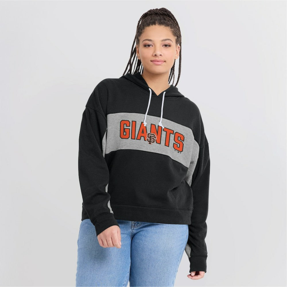 San Francisco Giants Women's Filled Stat Sheet Pullover Hoodie - Black