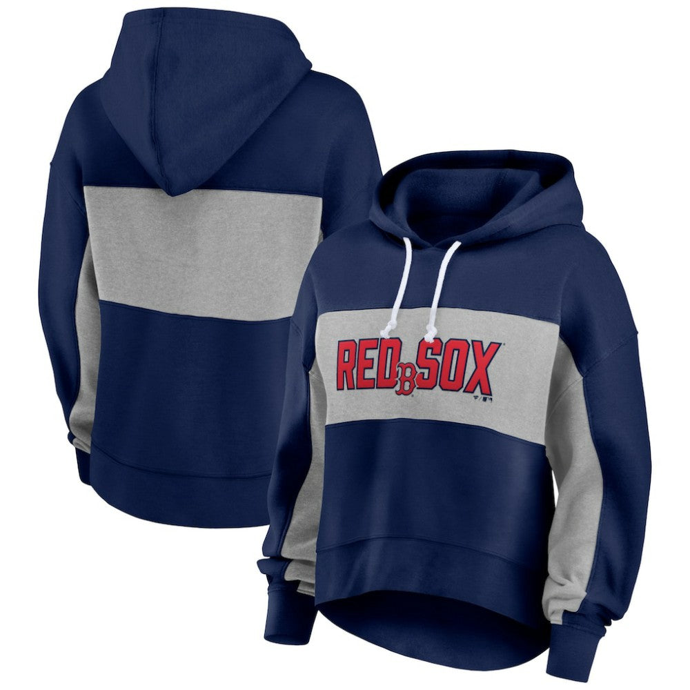 Boston Red Sox Women's Filled Stat Sheet Pullover Hoodie - Navy