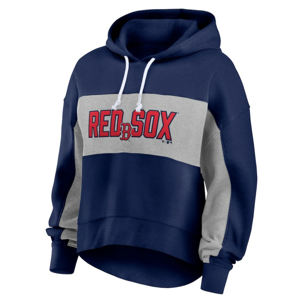 Boston Red Sox Women's Filled Stat Sheet Pullover Hoodie - Navy