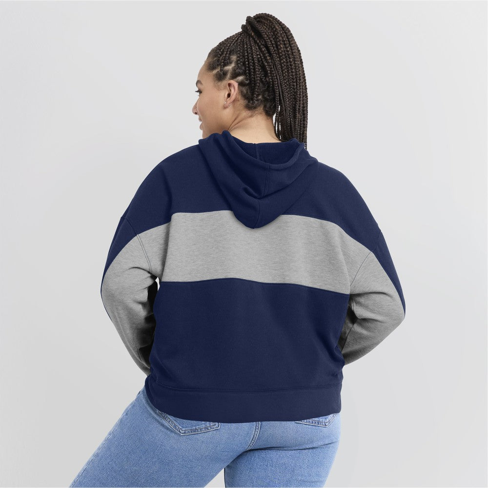 Cleveland Guardians Women's Filled Stat Sheet Pullover Hoodie - Navy