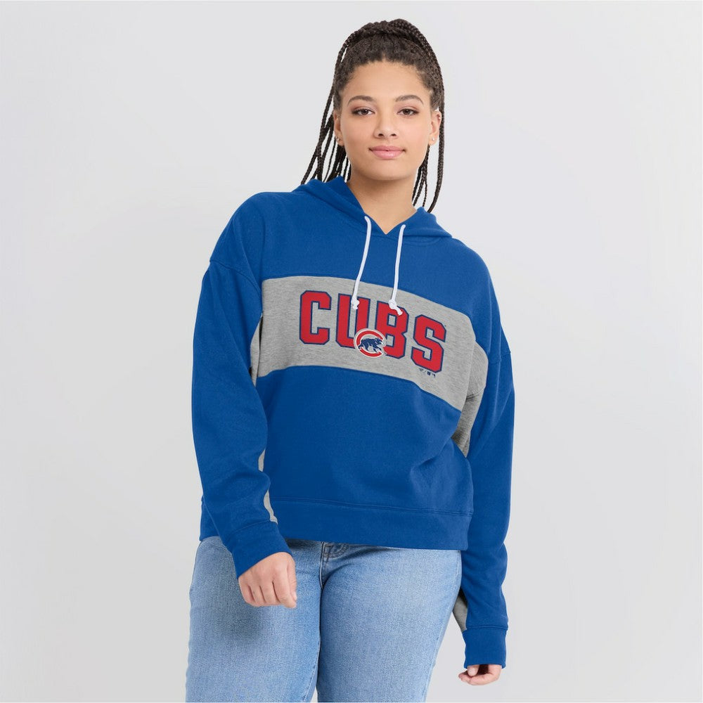 Chicago Cubs Women's Filled Stat Sheet Pullover Hoodie - Royal