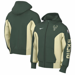 Milwaukee Bucks 2023/24 Authentic Showtime Full-Zip Hoodie - Hunter Green | Nike discount